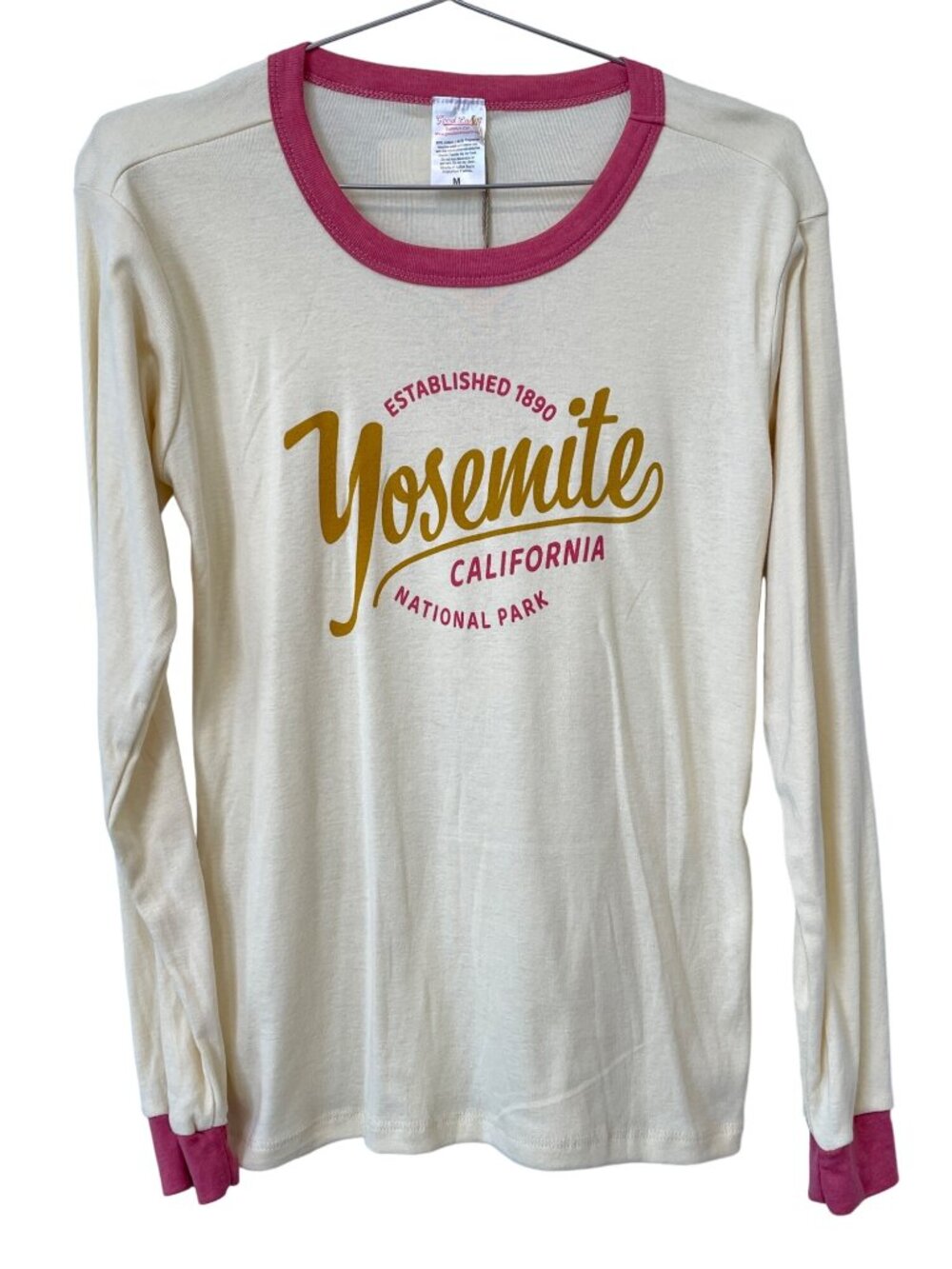 Good Land Supply Co Yosemite National Park Long Sleeve Tee Mens Medium Ivory NEW